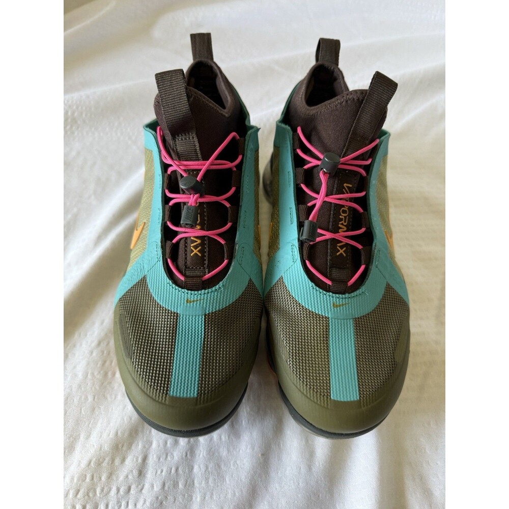Nike Air Vapormax Olive Green Pink Teal Women’s Sneakers Sz 8